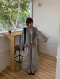 Key Dance Nylon Parachute Banding Cargo Wide Pants