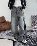 Kanen Reverse Track Denim Pants
