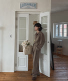 Minimal Belt Pintuck Slacks