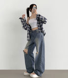 Summer No-Fade Balloon Wide-Fit Denim Pants