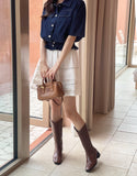 Suen Denim Collar Short Jacket