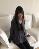 Tenver V-Neck Lace Long Sleeve T-Shirt