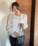 Mito Shirred Layered Wrap Blouse