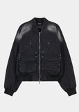 LAYER POCKET DENIM BOMBER
