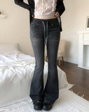 Tense Span Low Bootcut Denim Pants