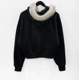 Wintz Patch Brushed Fur Hood Zip Up