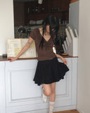 renka wrap button mini skirt