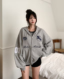 DEET Horse Numbering Two-Way Hood Zip-Up