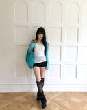 Ronan Leopard Color Matching Shoulder Bag