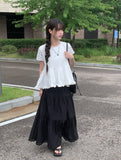 Kinu Frill Sleeveless Layered Blouse
