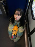 Pallete snow mohair hoodie