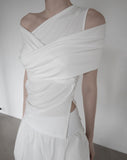 Lovell Drape One-Shoulder Off-Sleeveless