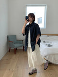 [BAONHAUS] Kinkan Snap Button Pocket Denim Over Short Sleeve Shirt