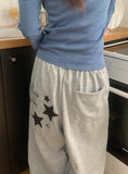 [unisex] Lakani Star Printing Banding Wide Pants