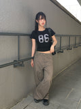 Conde 86 Number Lettering Slim Fit Short Sleeve T-Shirt