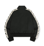 Bone Tape Crop Track Top
