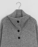 Kelma Button Pocket Wool Knit Cardigan
