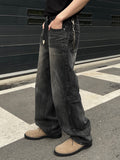 Vintage Brush Washed Black Denim