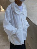 Nylon hoodie string high-end wind parka