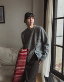 Polup Wool Slit Button Knit