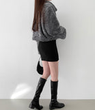 Winter Fluffy Fleece Collar Crop Fur Jacket