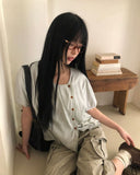 Lamon Wrap Short Sleeve Blouse