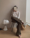Kiku Ice Linen Two-Tuck Slacks