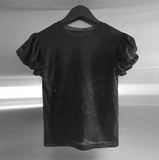 Hazel See-Through Lace Volume Puff Tee