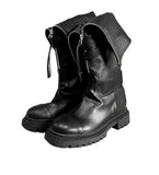 Biker zipper boots