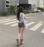 Loose-Fit Boat Neck Mesh Long Sleeve Knit