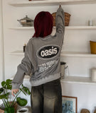 Oasis Crack Lettering Pigment Sweatshirt
