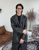 Pra leather over blazer