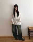 Ronew Frill Tiered Blouse