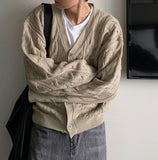 Cable Koshiharu Semi-over Cardigan