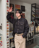 Mute Double Pocket Washed Denim Shirt
