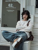 Lorins Velour Round Long Sleeve Tee