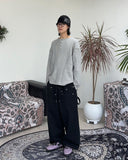 Tove Waffle Henley Neck Long Sleeve
