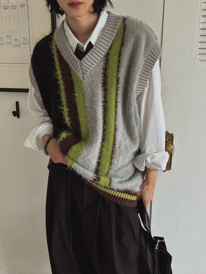 mohair knit vest
