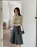 Viero flared midi skirt