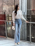 Apieu Smoke Puff Tassel Blouse