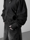(unisex) Ketrick Pocket Two-Way Hooded Zip-Up
