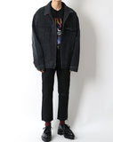 Oversize denim jacket Black