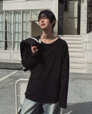 Chris Boatneck Loose Fit Button Long Sleeve T-Shirt