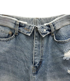 Folded Damage Denim Pants
