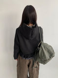 Skimbe Frill Hood Short Coat