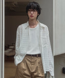 Way see-through check shirt