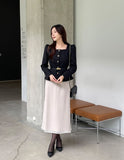Roche Square Peplum Tweed Jacket