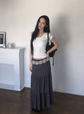 Bien Tiered Frill Banding Long Skirt