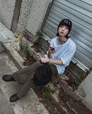 [MADE] Silket U-neck shorts-sleeve T