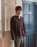 Finrun Fingerhole Henley Neck Long Sleeve
